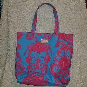 Lilly Pulitzer crab and seashell tote